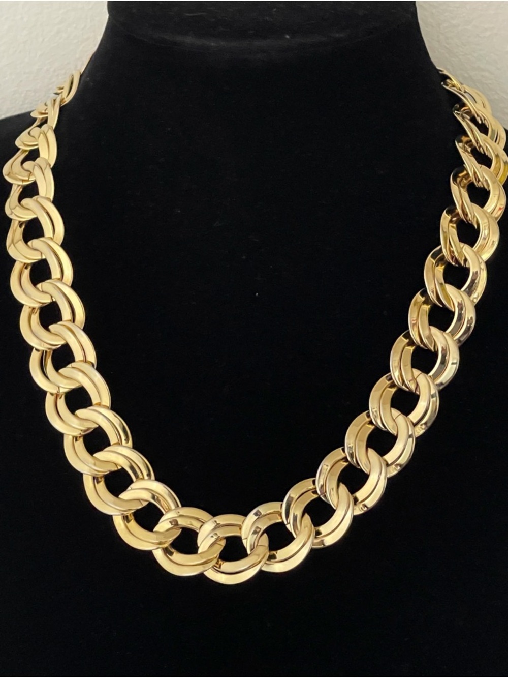 Vintage Necklace Chunky Double Link.